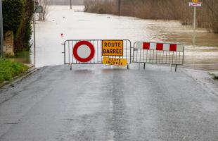 La RD10 inondée en février 2021